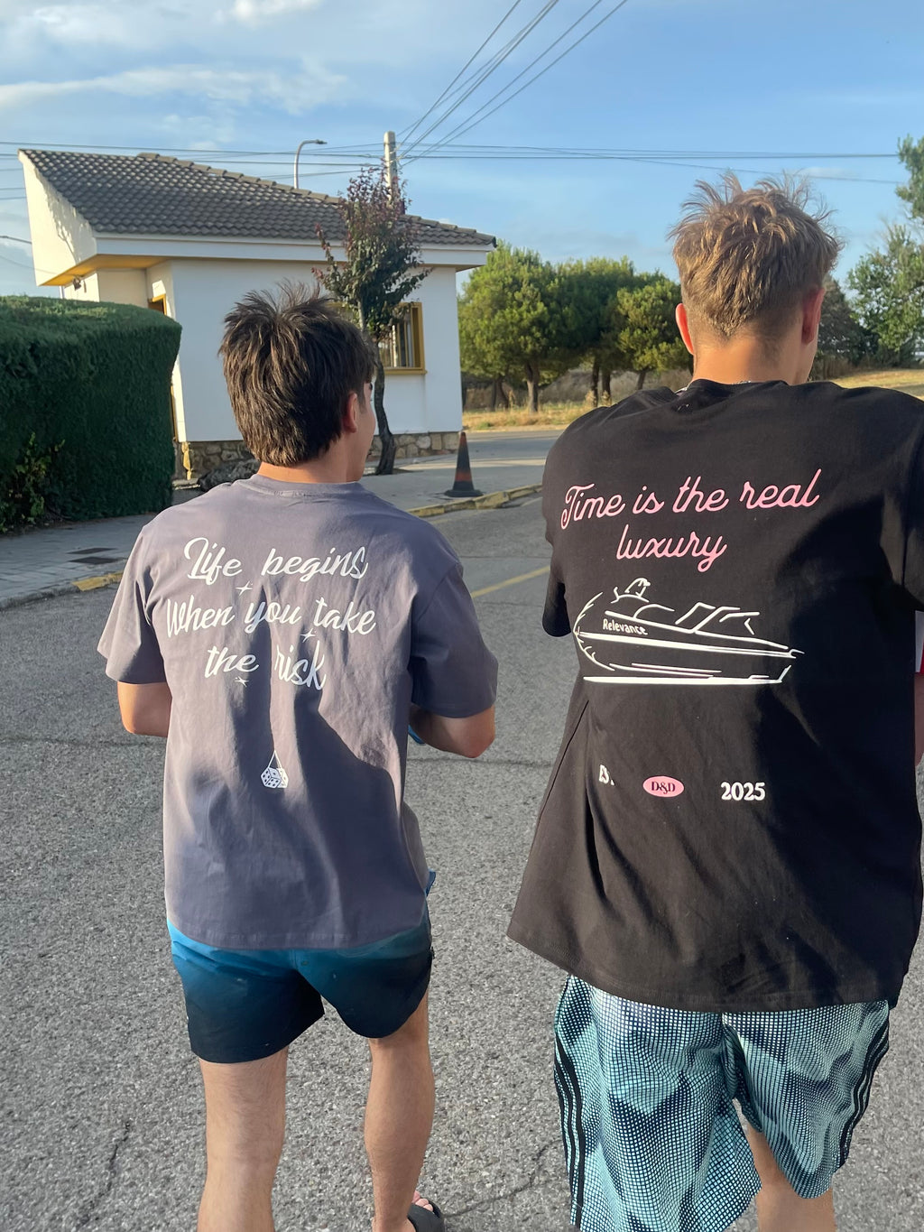 Camiseta Relevance "Life begins when you take the risk"