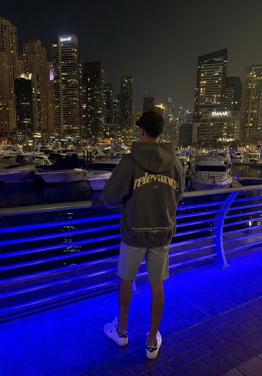 Sudadera Oversized Gris Oscuro RELEVANCE