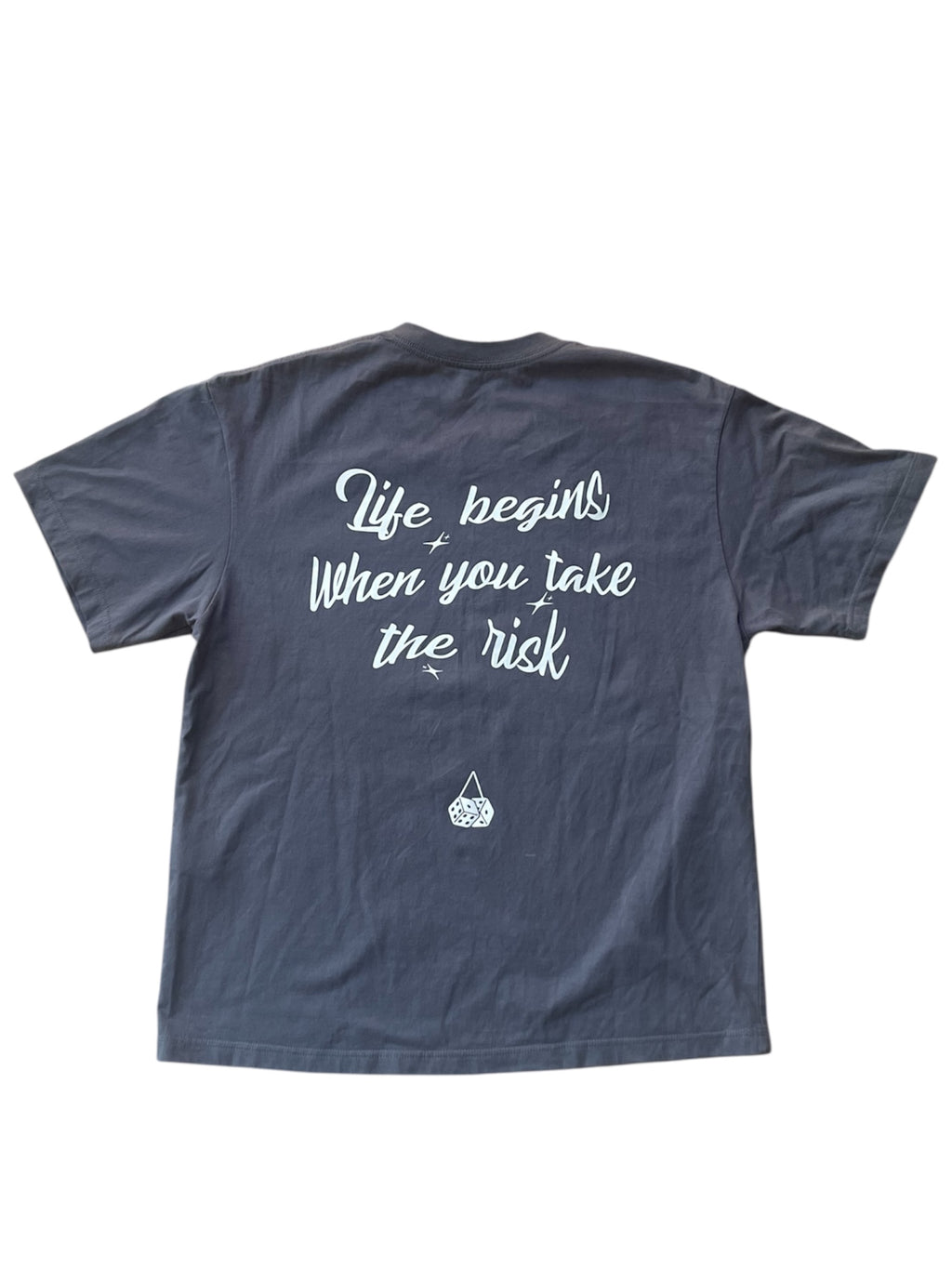 Camiseta Relevance "Life begins when you take the risk"