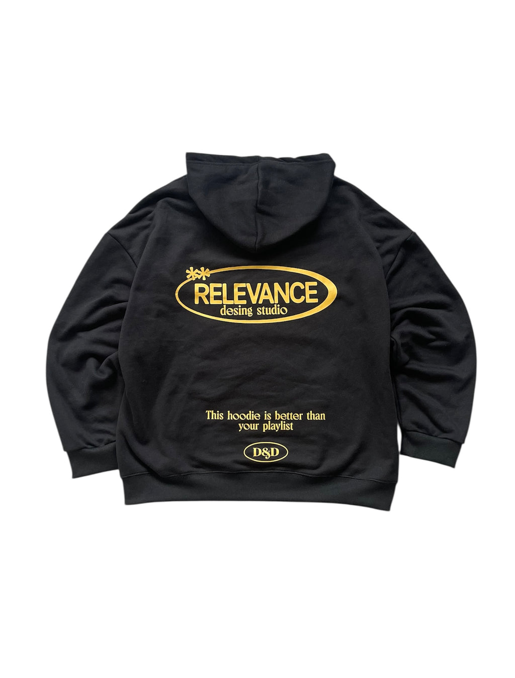 Sudadera Oversized Negra RELEVANCE