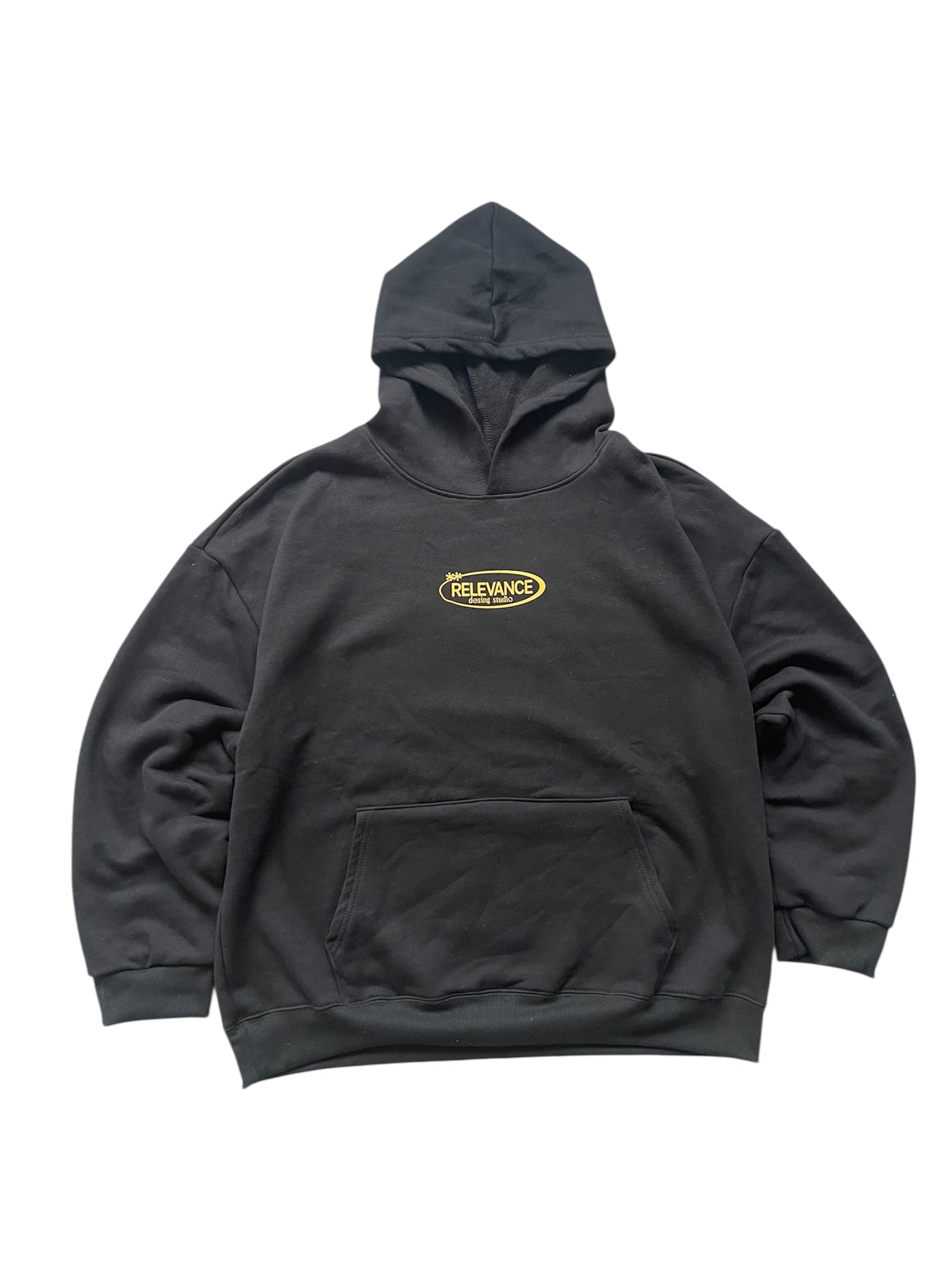 Sudadera Oversized Negra RELEVANCE