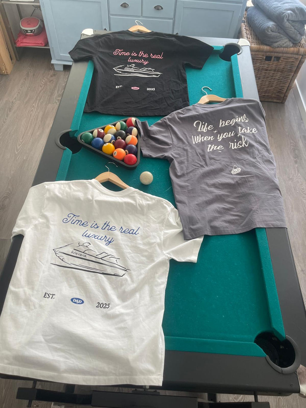Camiseta Relevance "Life begins when you take the risk"
