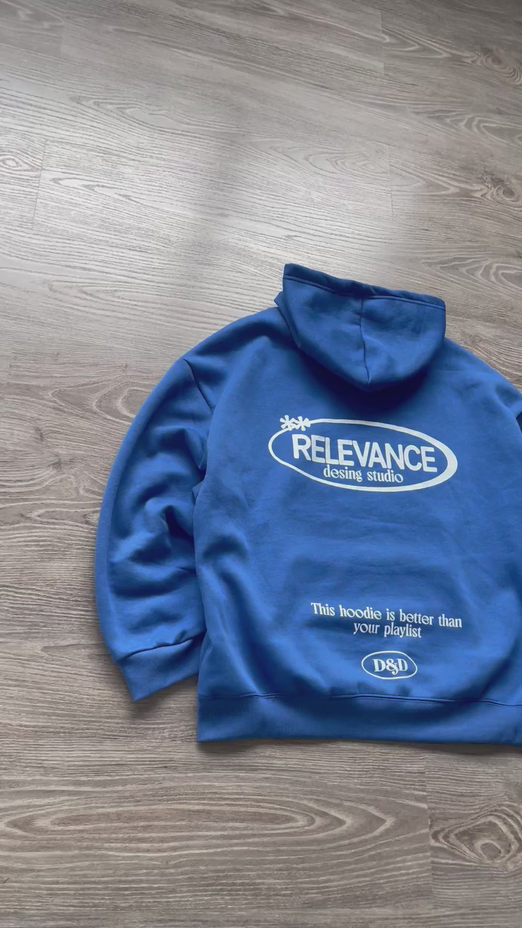 Sudadera Oversized Azul RELEVANCE